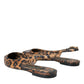 Dolce & Gabbana Brown Leopard Exotic Skin Slingback Shoes