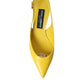 Dolce & Gabbana Yellow Leather Slingbacks Heels Shoes