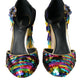 Dolce & Gabbana Multicolor Sequin Crystal Mary Jane Shoes