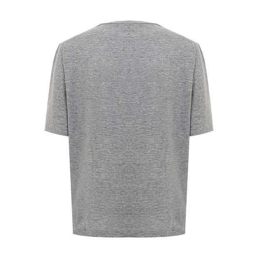 Chic Gray Cotton Tee for the Modern Woman - SEHABRANDS