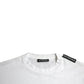 Off White Cotton Jersey Round Neck T-shirt - SEHABRANDS