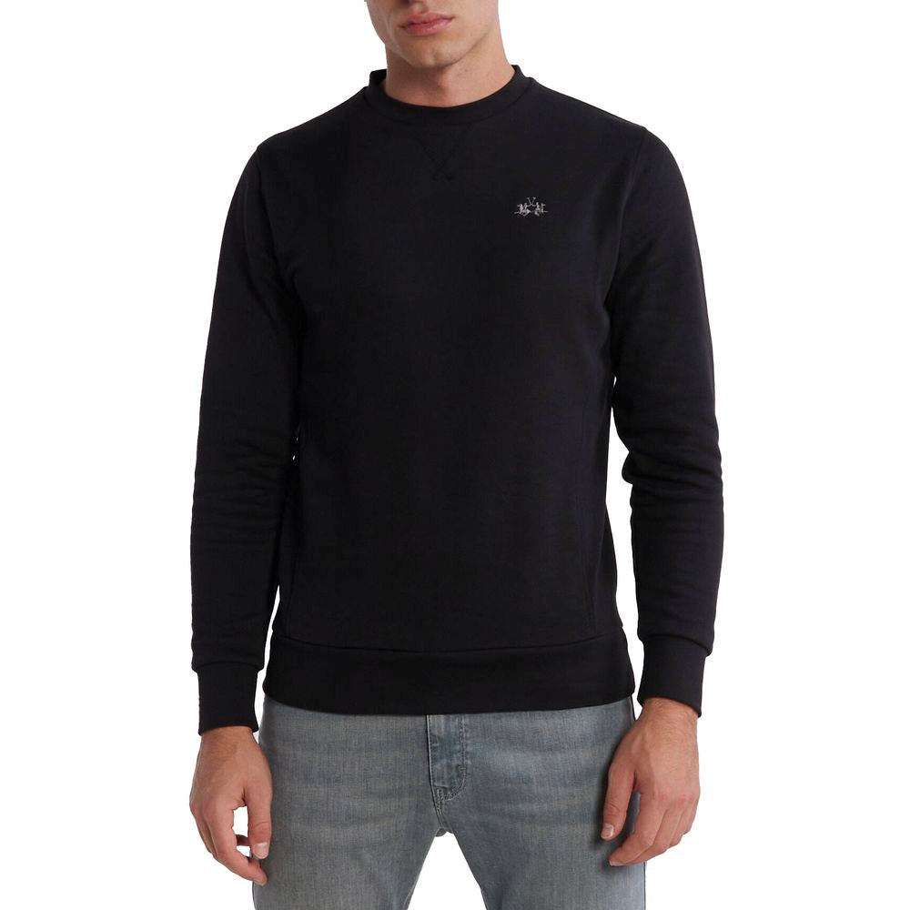 Black Cotton Sweater - SEHABRANDS