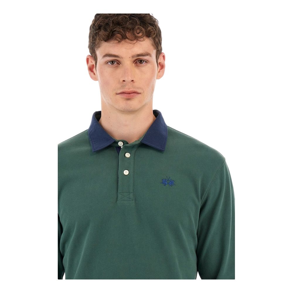 Green Cotton Polo Shirt - SEHABRANDS