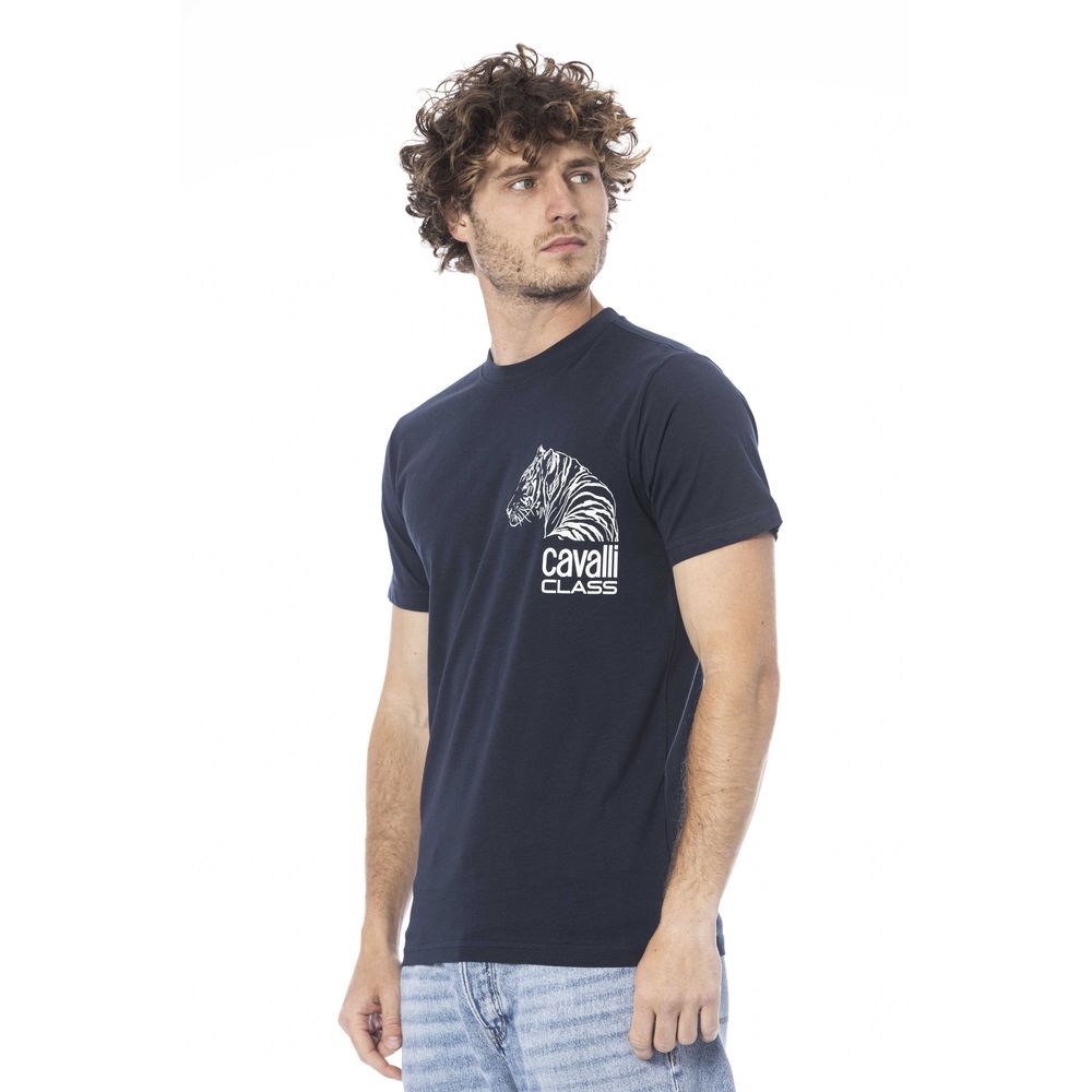 Blue Cotton Men T-Shirt - SEHABRANDS