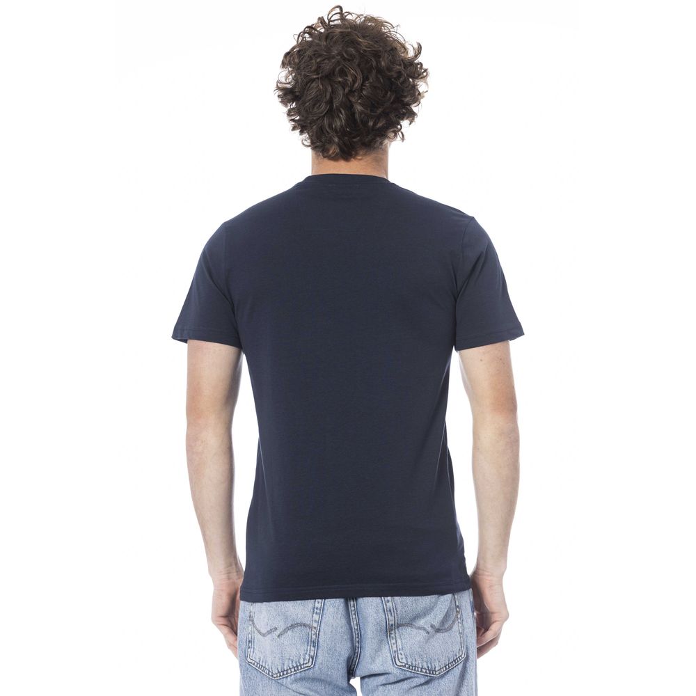 Blue Cotton Men T-Shirt - SEHABRANDS