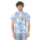 Light Blue Cotton Men T-Shirt - SEHABRANDS