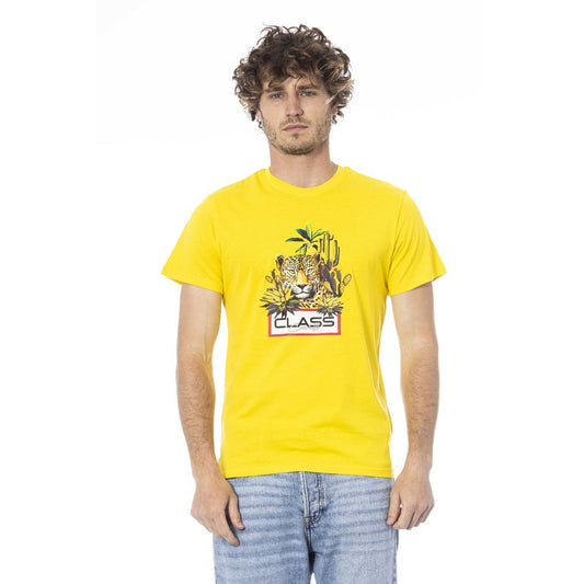 Yellow Cotton Men T-Shirt - SEHABRANDS