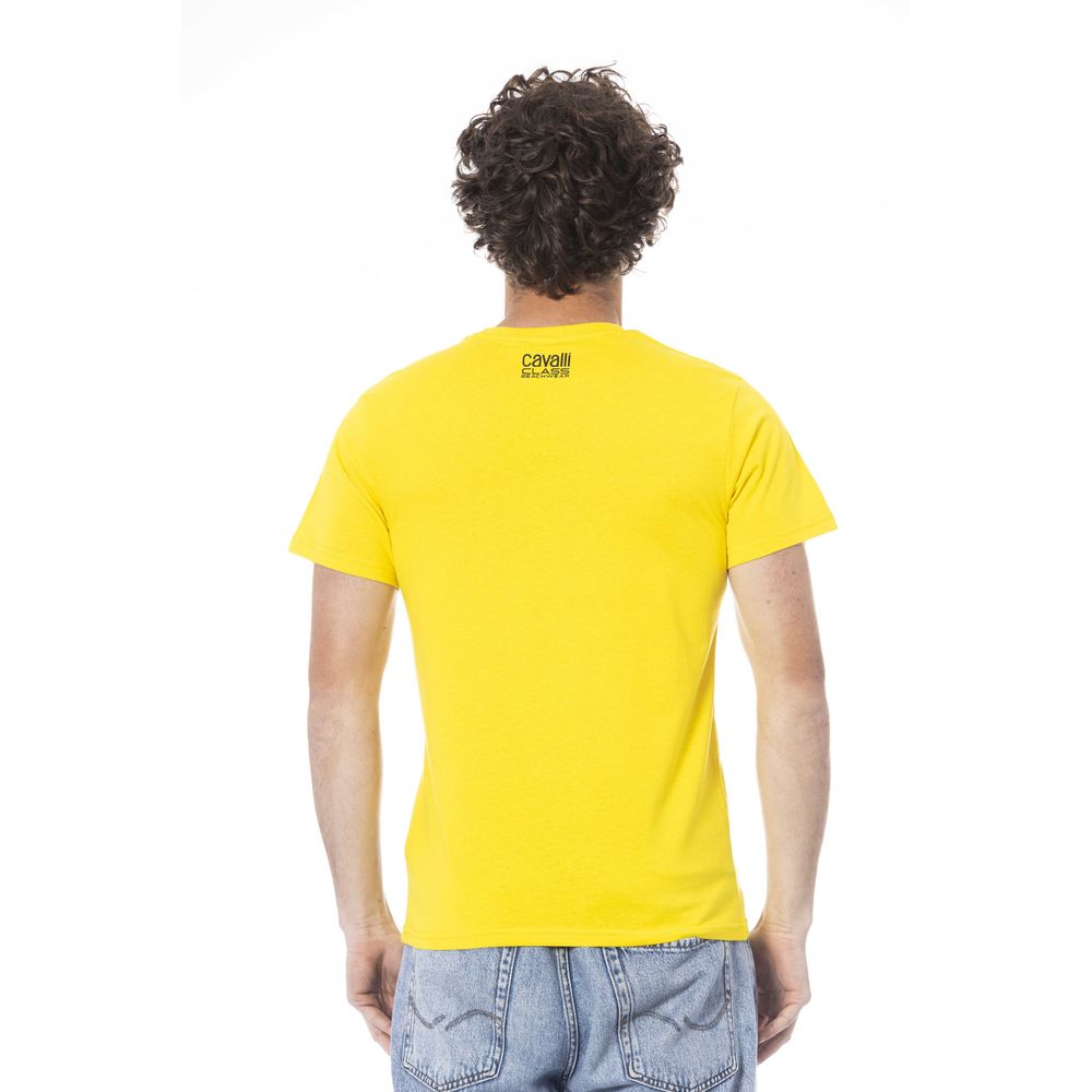 Yellow Cotton Men T-Shirt - SEHABRANDS