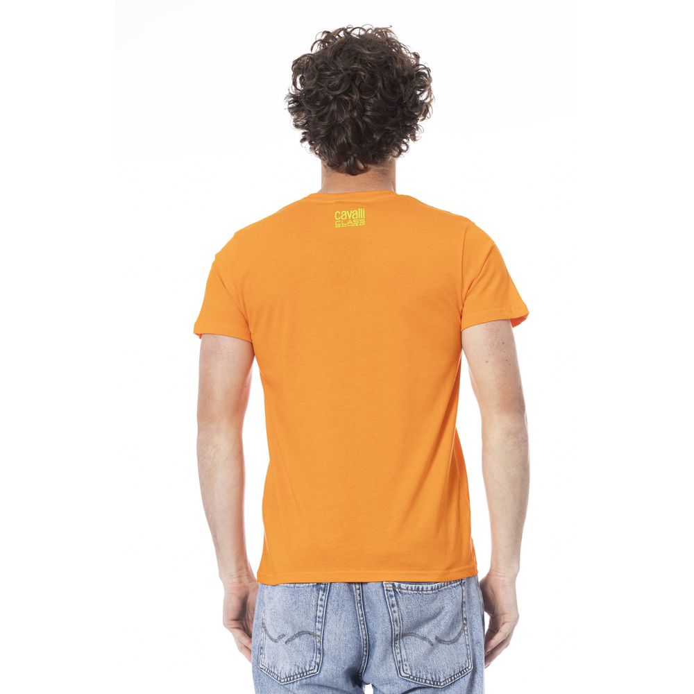 Orange Cotton Men T-Shirt - SEHABRANDS