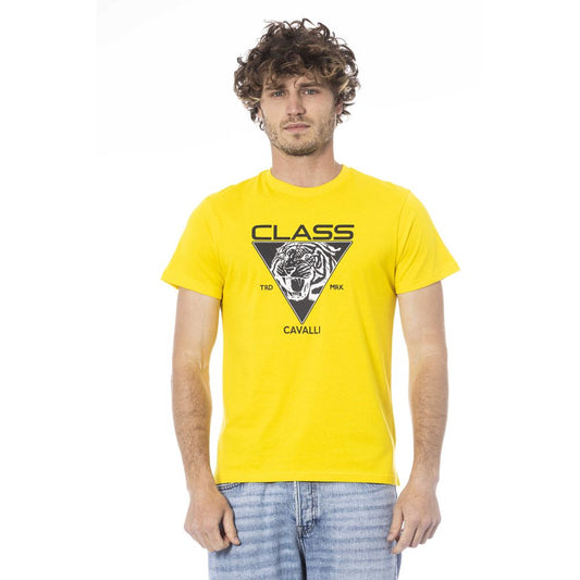 Yellow Cotton Men T-Shirt - SEHABRANDS