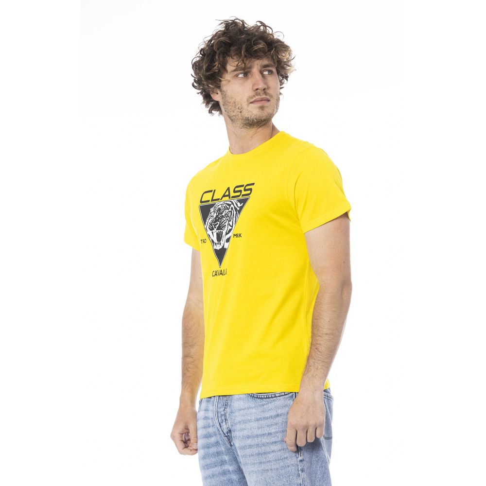 Yellow Cotton Men T-Shirt - SEHABRANDS