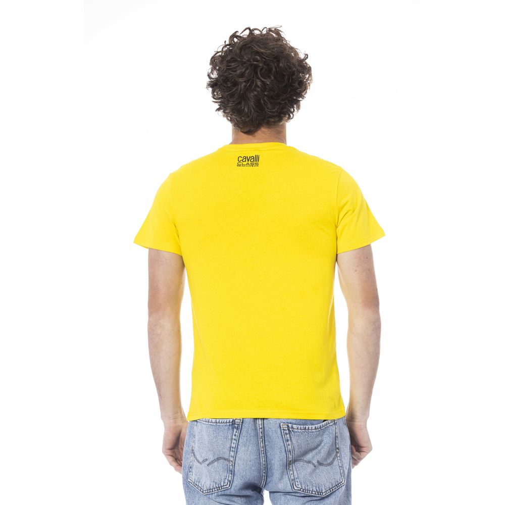 Yellow Cotton Men T-Shirt - SEHABRANDS