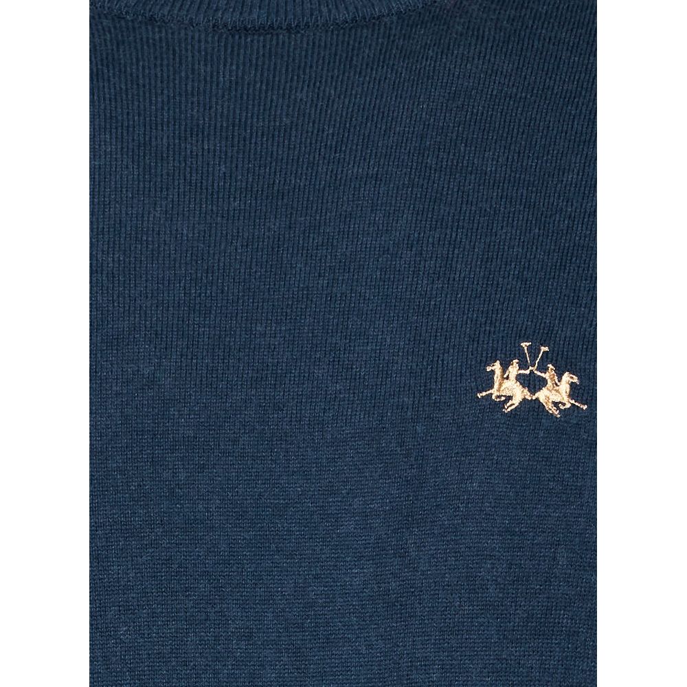 Light Blue Cotton Sweater - SEHABRANDS