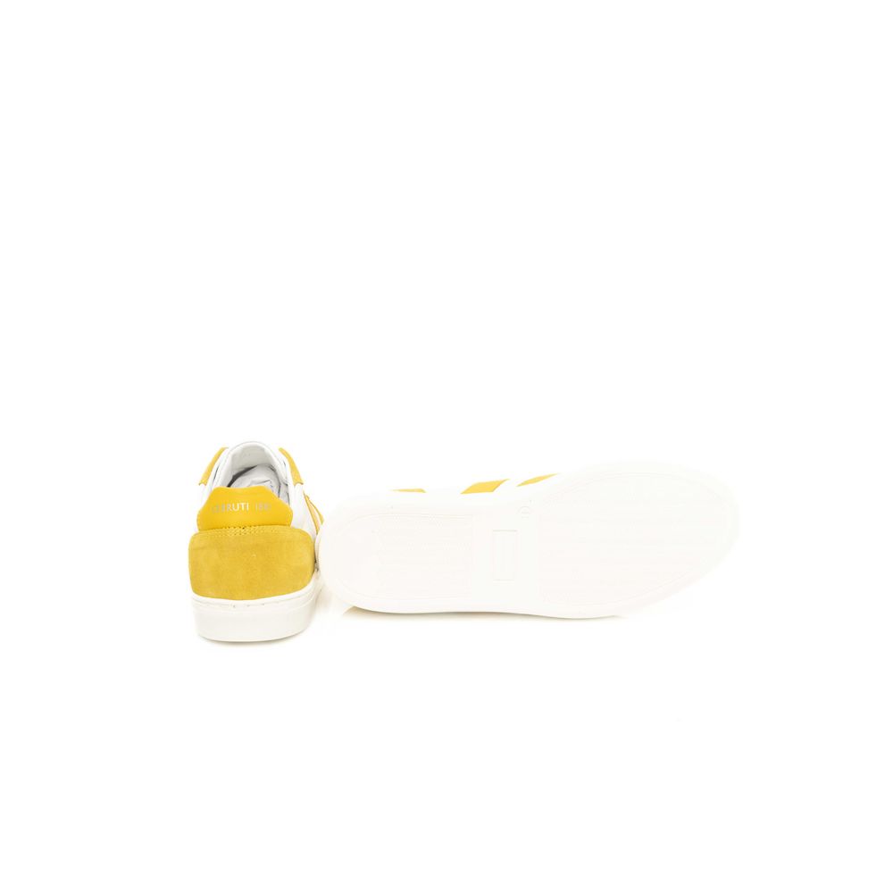 Yellow Leather Mens Sneaker - SEHABRANDS