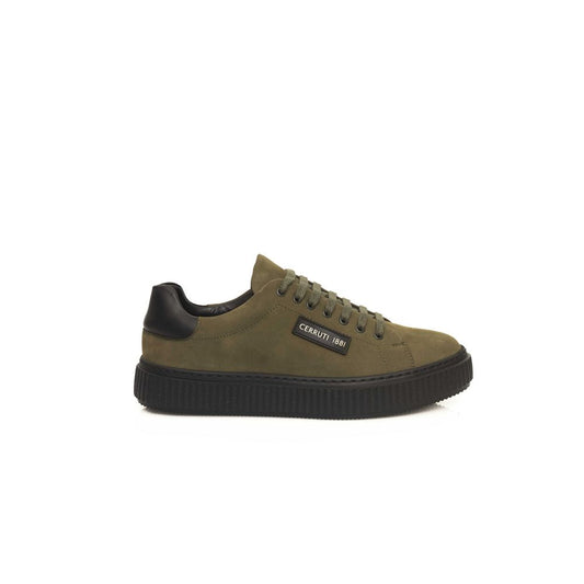 Green Leather Men Sneaker - SEHABRANDS