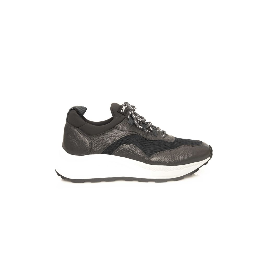 Gray Leather Men Sneaker - SEHABRANDS