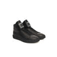 Black Leather Men Sneaker - SEHABRANDS