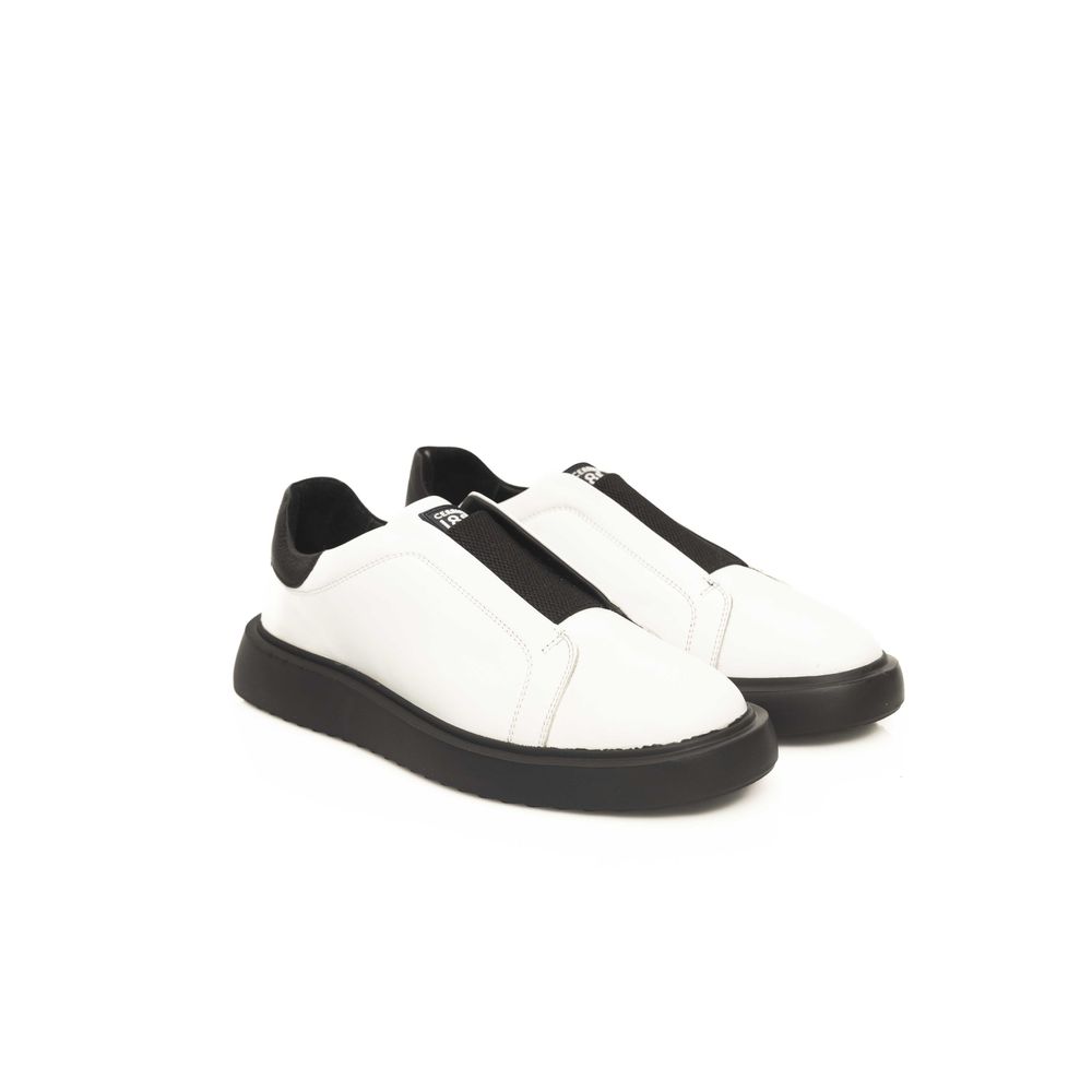 White Leather Men Sneaker - SEHABRANDS