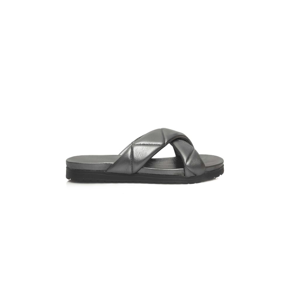 Gray Sheepskin Women Sandal - SEHABRANDS