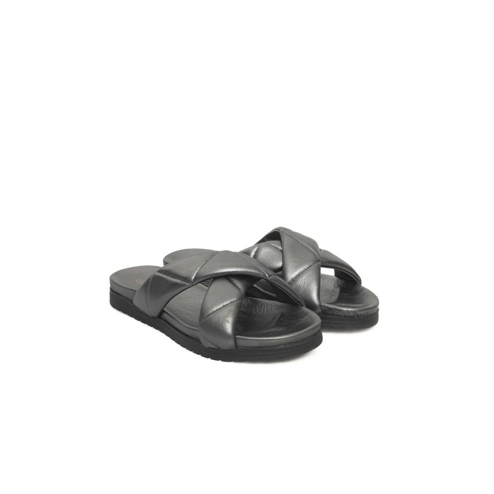 Gray Sheepskin Women Sandal - SEHABRANDS