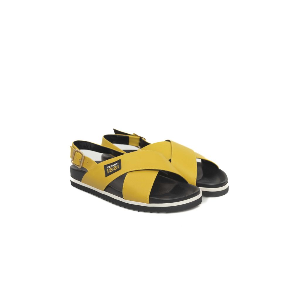 Yellow Calf Leather Women Sandal - SEHABRANDS