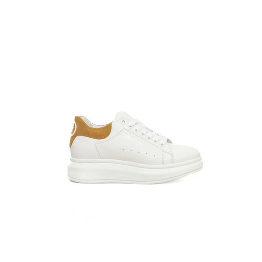 White Leather Women Sneaker - SEHABRANDS