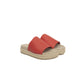 Red Calf Leather Women Sandal - SEHABRANDS