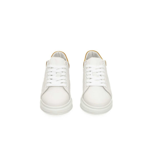 White Leather Women Sneaker - SEHABRANDS