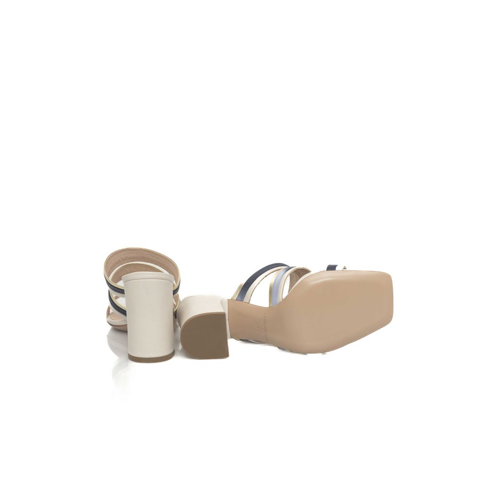 White Goat Leather Women Sandal - SEHABRANDS