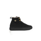 Black Leather Women Sneaker - SEHABRANDS