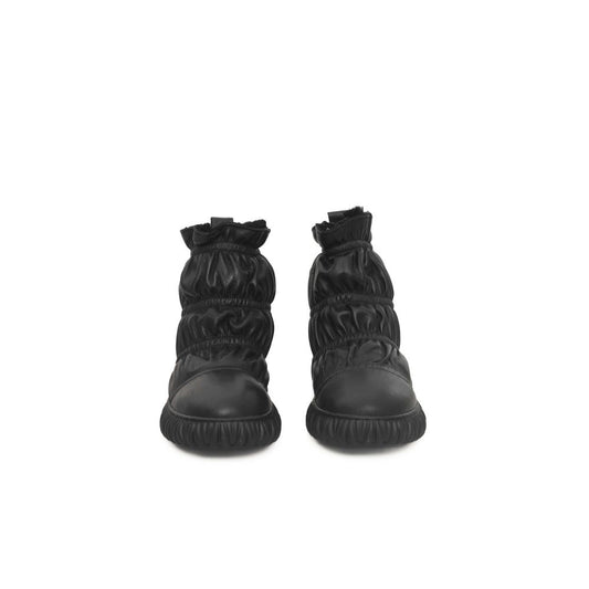 Black Leather Women Boot - SEHABRANDS