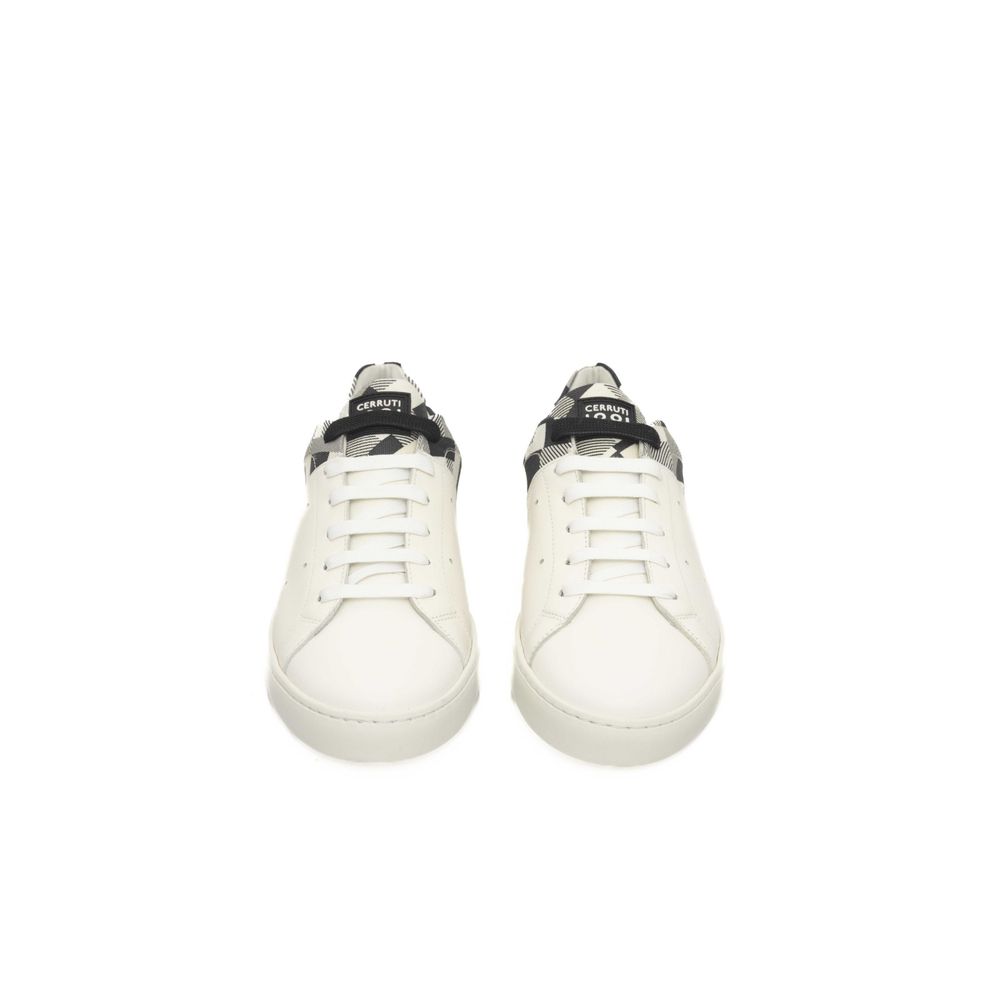 White Leather Men Sneaker - SEHABRANDS