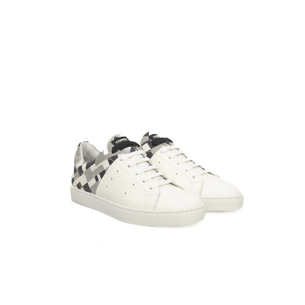 White Leather Men Sneaker - SEHABRANDS