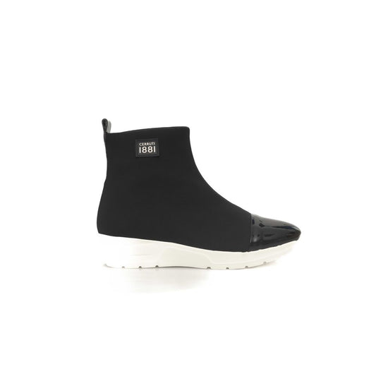 Black Polyester Women Sneaker - SEHABRANDS