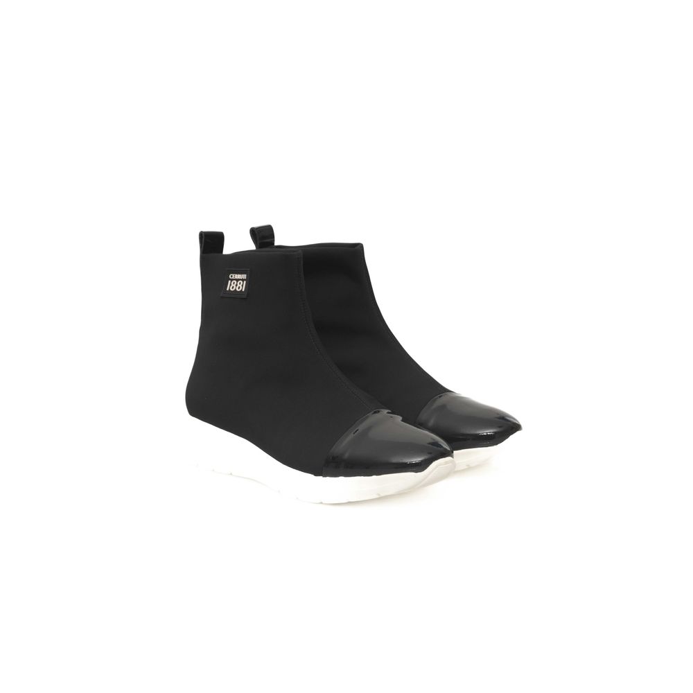 Black Polyester Women Sneaker - SEHABRANDS