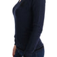 Elegant Blue V-Neck Sweater - SEHABRANDS