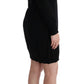 Elegant Black Wool Shift Dress - SEHABRANDS