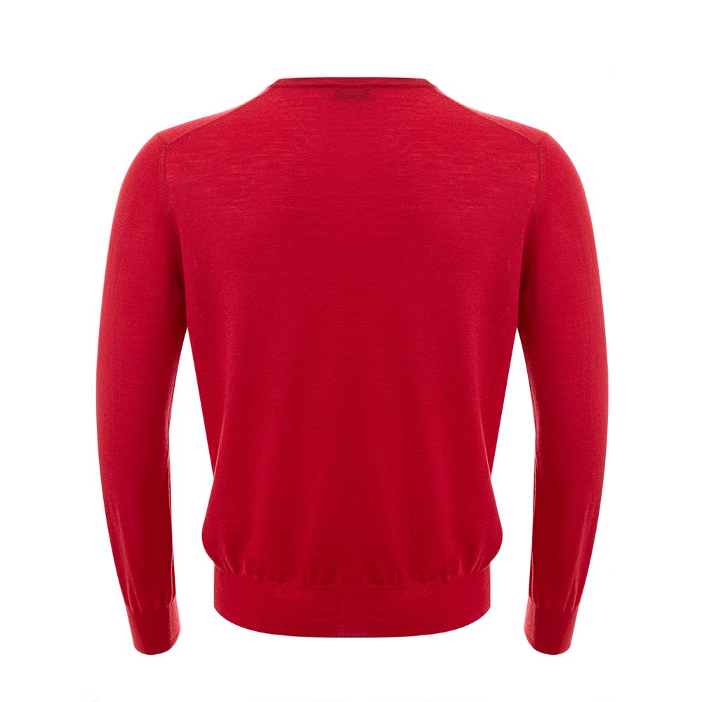 Elegant Red Wool Sweater for Men - SEHABRANDS