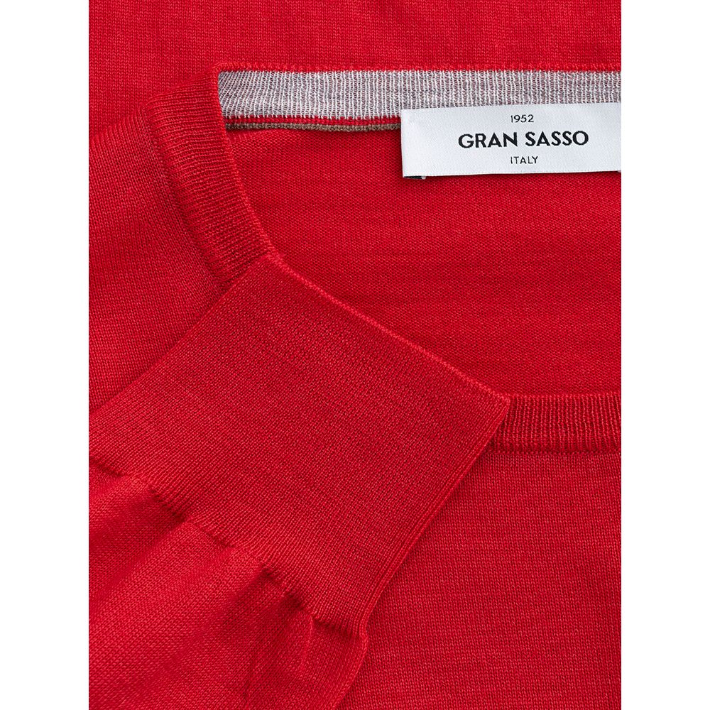 Elegant Red Wool Sweater for Men - SEHABRANDS