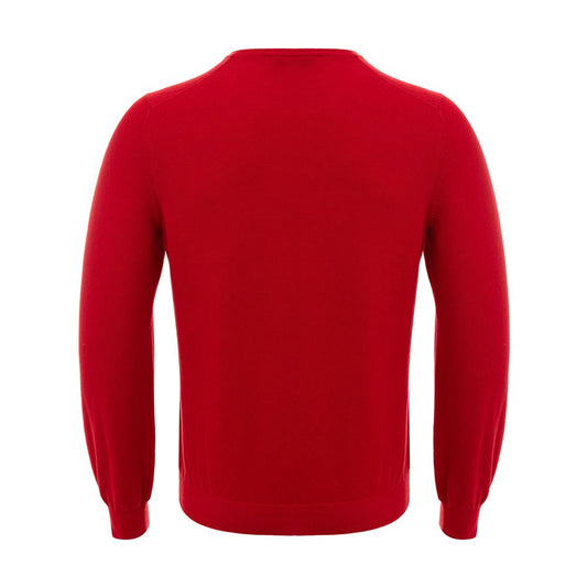 Gran Sasso Red Cotton Sweater - SEHABRANDS