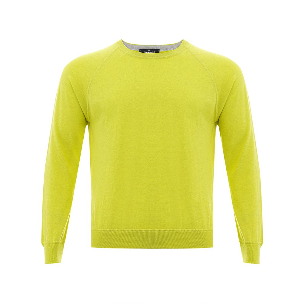 Sunny Yellow Italian Cotton Sweater - SEHABRANDS