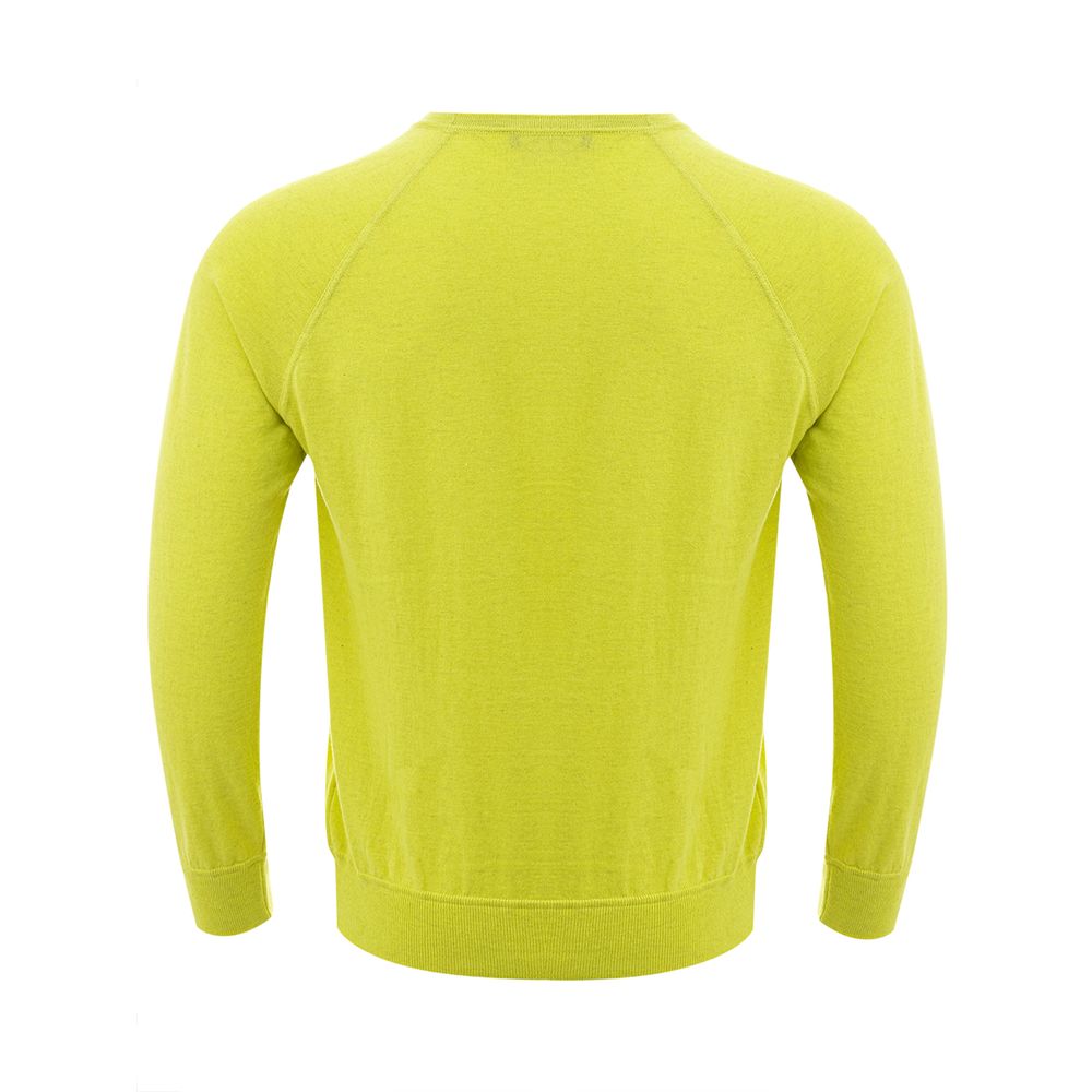 Sunny Yellow Italian Cotton Sweater - SEHABRANDS