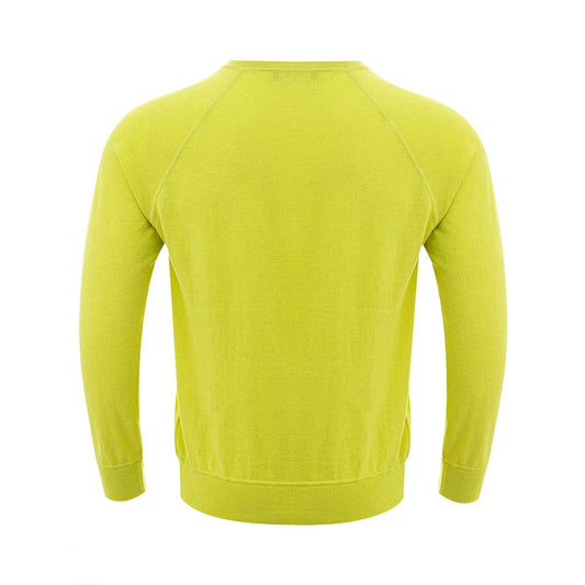 Sunny Yellow Italian Cotton Sweater - SEHABRANDS