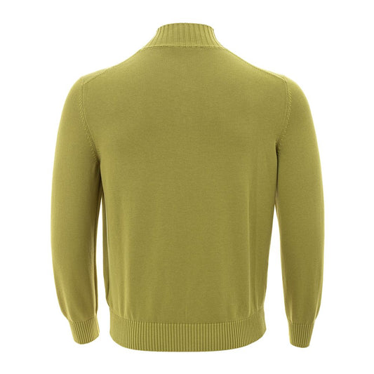 Elegant Green Cotton Cardigan for Men - SEHABRANDS