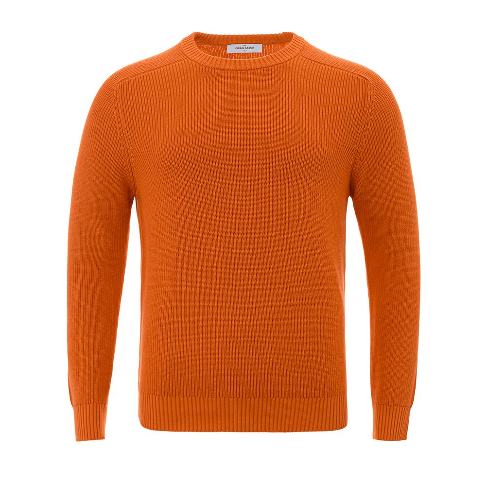 Italian Cotton Chic Orange Sweater - SEHABRANDS