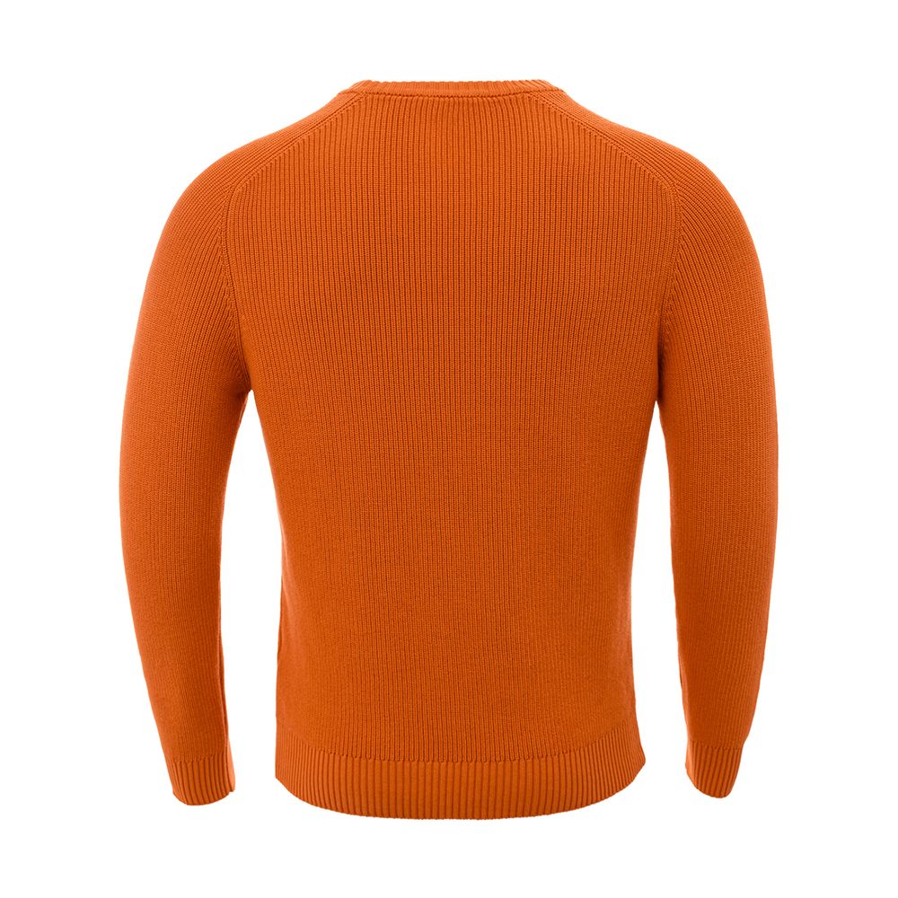 Italian Cotton Chic Orange Sweater - SEHABRANDS