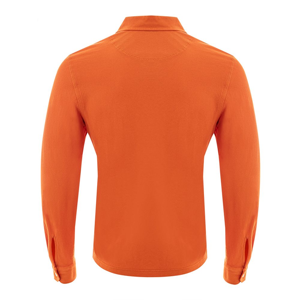 Elegant Orange Cotton Polo for Men - SEHABRANDS