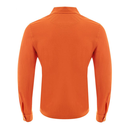 Elegant Orange Cotton Polo for Men - SEHABRANDS