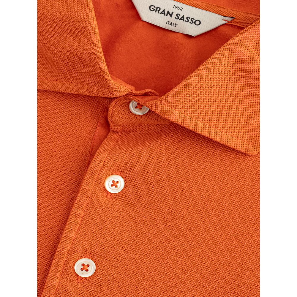 Elegant Orange Cotton Polo for Men - SEHABRANDS