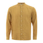 Gold Linen Elegance Men's Shirt - SEHABRANDS